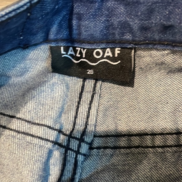 Lazy Oaf Polka Dot Embroidered High Rise Mom Jeans - Picture 2 of 4